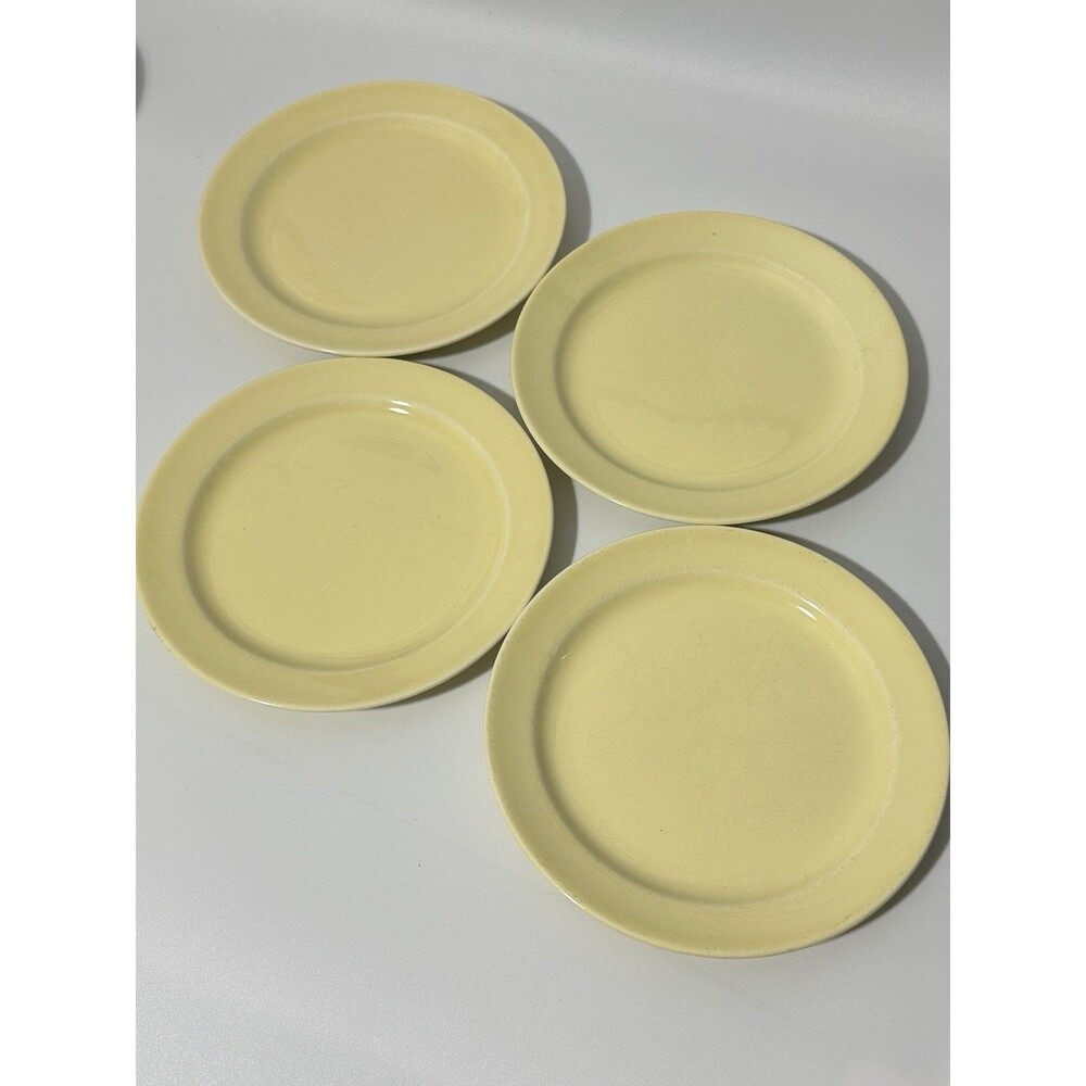 Vintage Luray Pastels 6.25” Bread Dessert Plate Yellow Set of 4